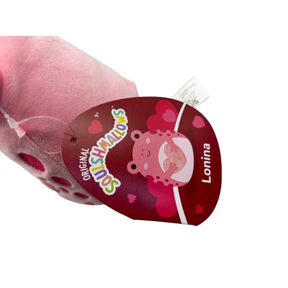 LONINA the Frog 4.5" Squishmallow Valentines Pink Metallic Heart Hands 2023 NWT - Picture 7 of 9